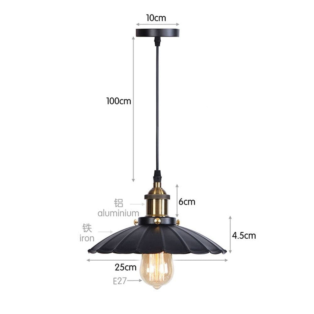 Vintage Industrial Metal Single Pendant Lighting | Ceiling Light Fixtures | Casalola - Lamps