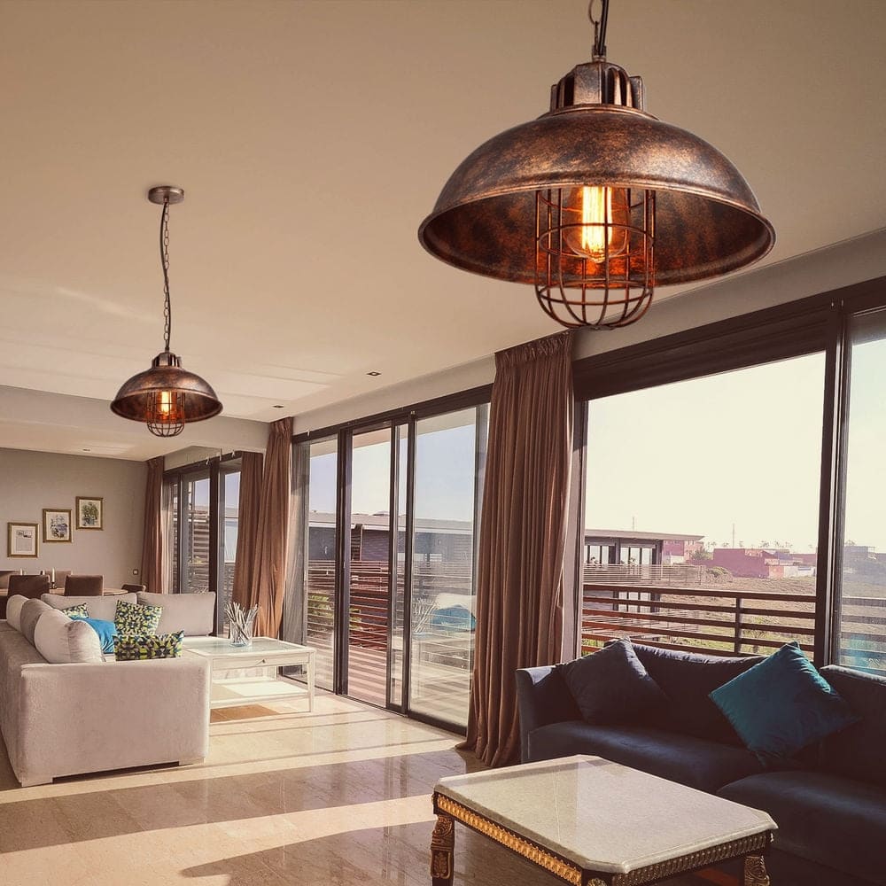 Vintage Pendant Lamps | Bronze Industrial Metal Single Lights | Casalola - Lamps