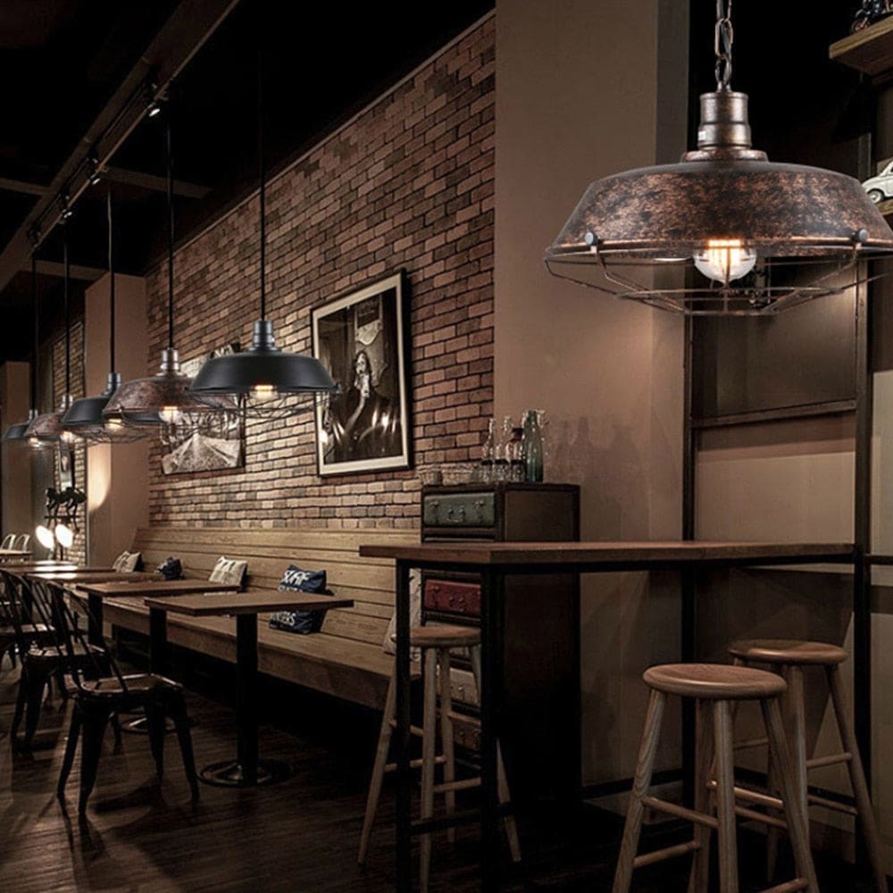 Vintage Industrial Metal Single Pendant Lights Bar Dining Room Kitchen Restaurant - Lamps