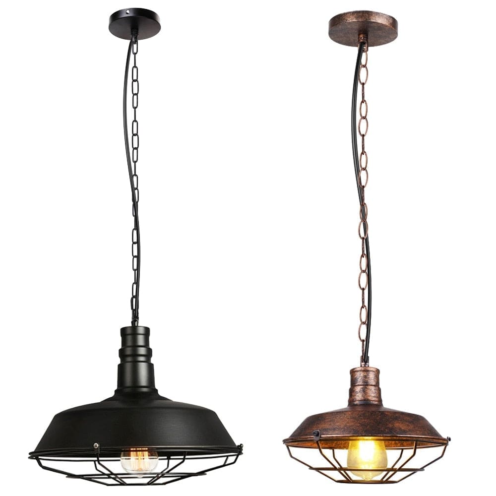 Vintage Industrial Metal Single Pendant Lights Bar Dining Room Kitchen Restaurant - Lamps