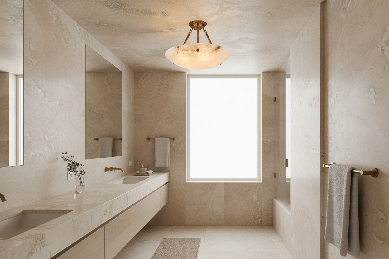 VINTAGE ROUND ALABASTER CEILING LAMPS | CLAS0250B