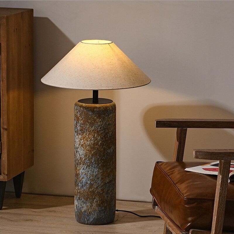 Japandi Floor Lamp | Luxurious Ceramic Standing Light for Living Rooms & Bedrooms - Table Lamps