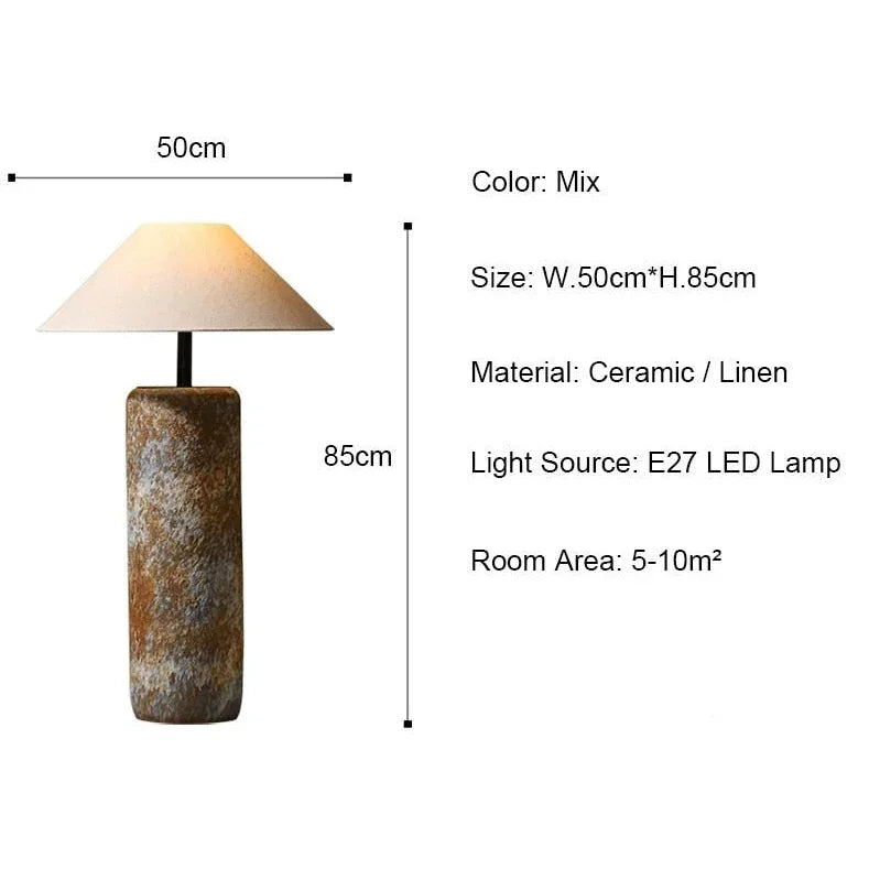 Japandi Floor Lamp | Luxurious Ceramic Standing Light for Living Rooms & Bedrooms