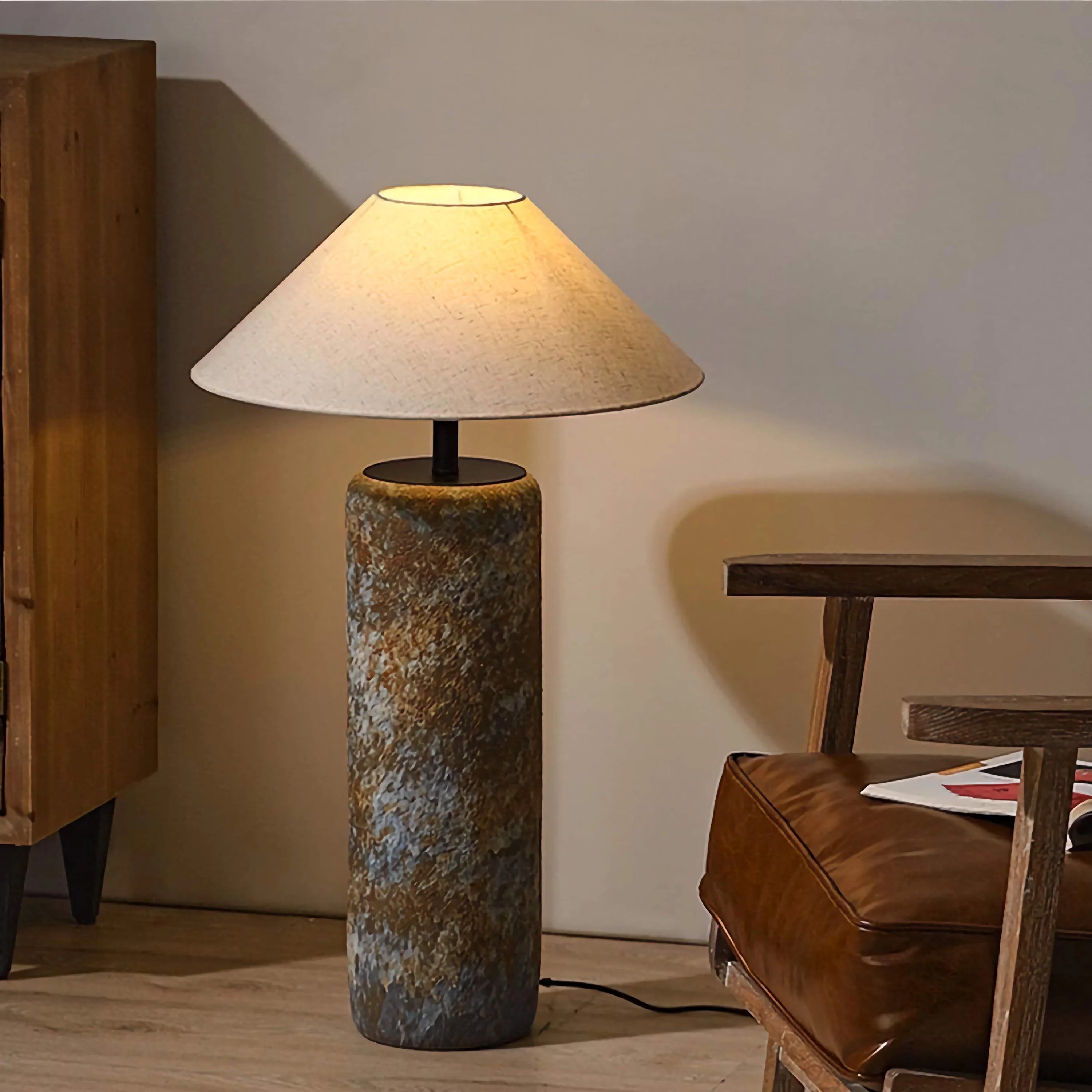 Japandi Floor Lamp | Luxurious Ceramic Standing Light for Living Rooms & Bedrooms