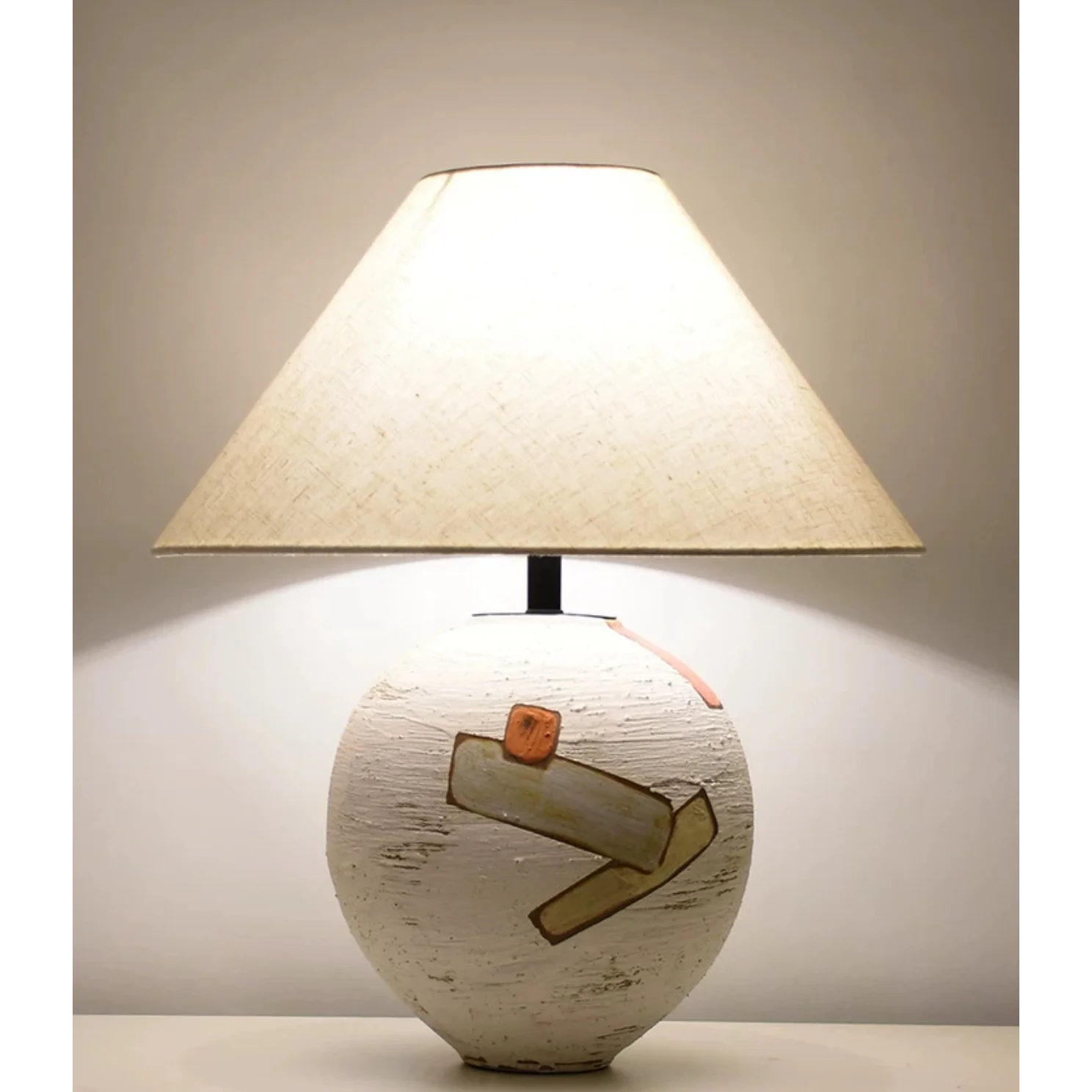 Wabi Sabi Ceramic Table Lamp – Perfect for Living Room or Bedroom