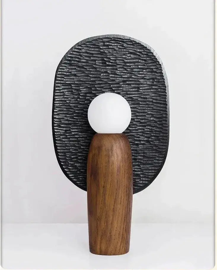 Modern Sculptural Wooden Table Lamps – Minimalist Accent Lighting Art Deco Design for Living Rooms & Bedrooms