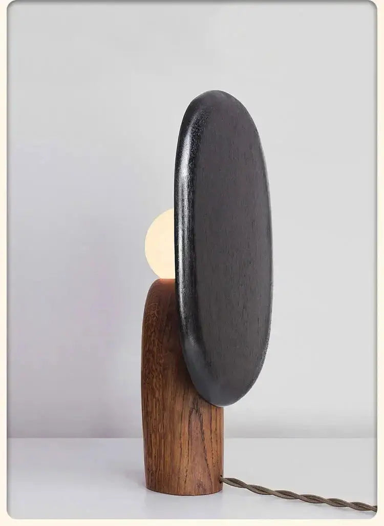 Modern Sculptural Wooden Table Lamps – Minimalist Accent Lighting Art Deco Design for Living Rooms & Bedrooms