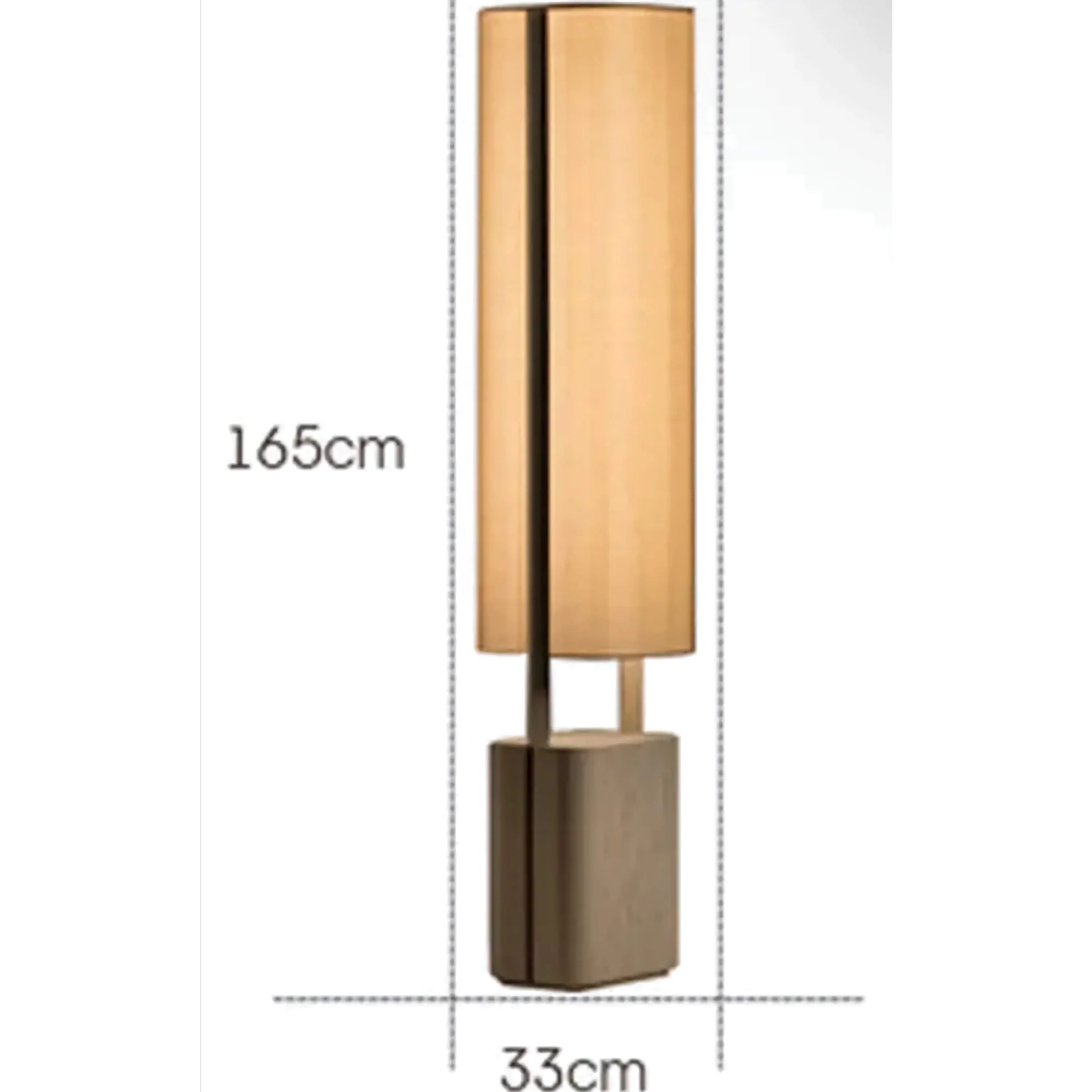 Monolithic Floor Lamp with Linen Shade | Sculptural Ambient Lighting