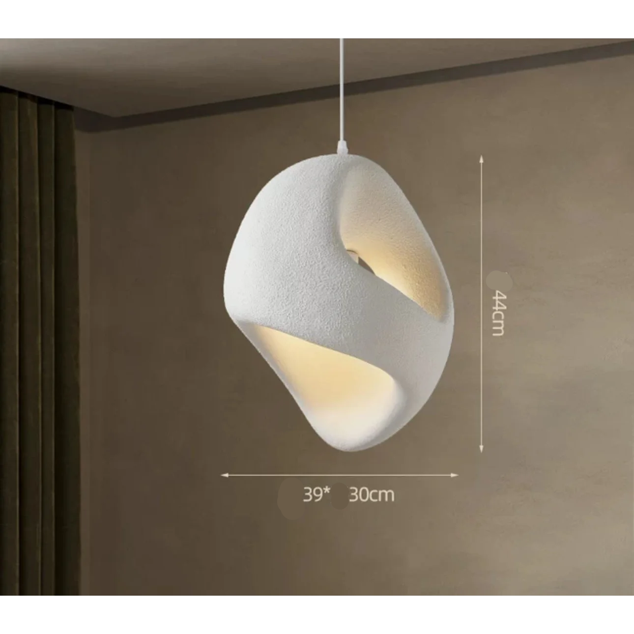 Wabi Sabi Ceiling Light Fixtures | Minimalist Resin Lighting for Warm Elegant Interiors