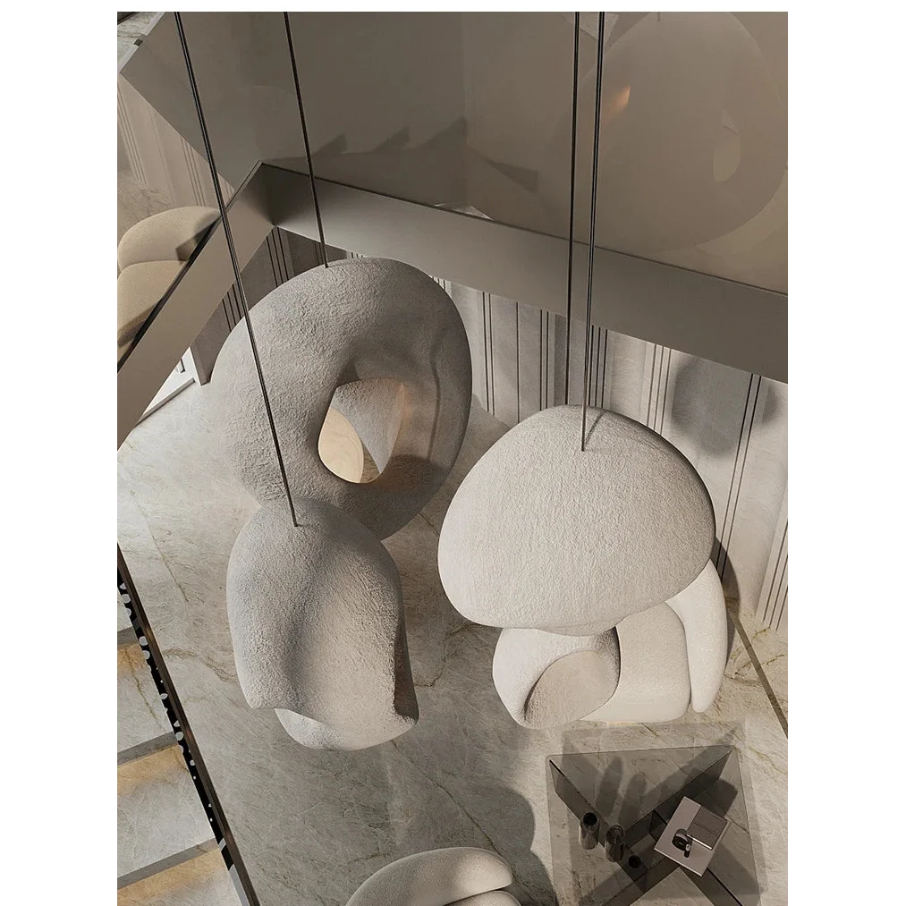 Wabi Sabi Ceiling Light Fixtures | Minimalist Resin Lighting for Warm Elegant Interiors