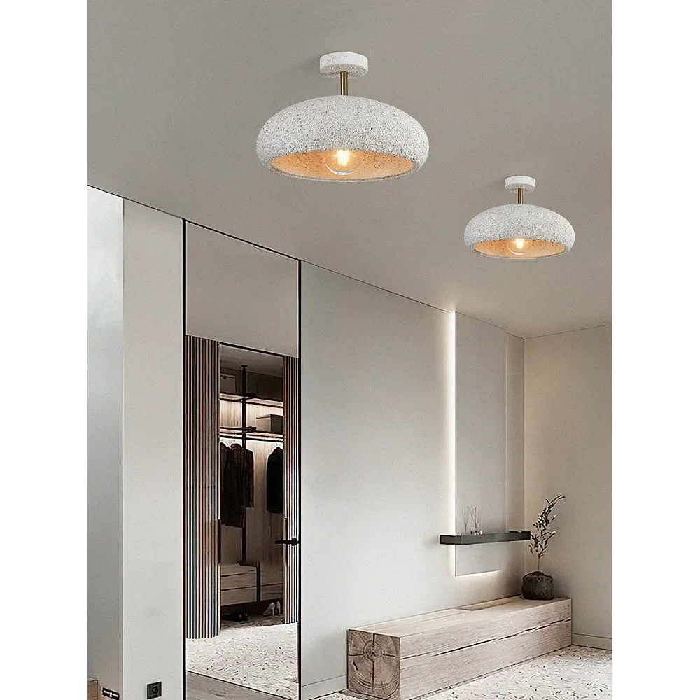 Wabi-sabi Modern Ceiling Light for Dining Room Living Semi-flush Mount