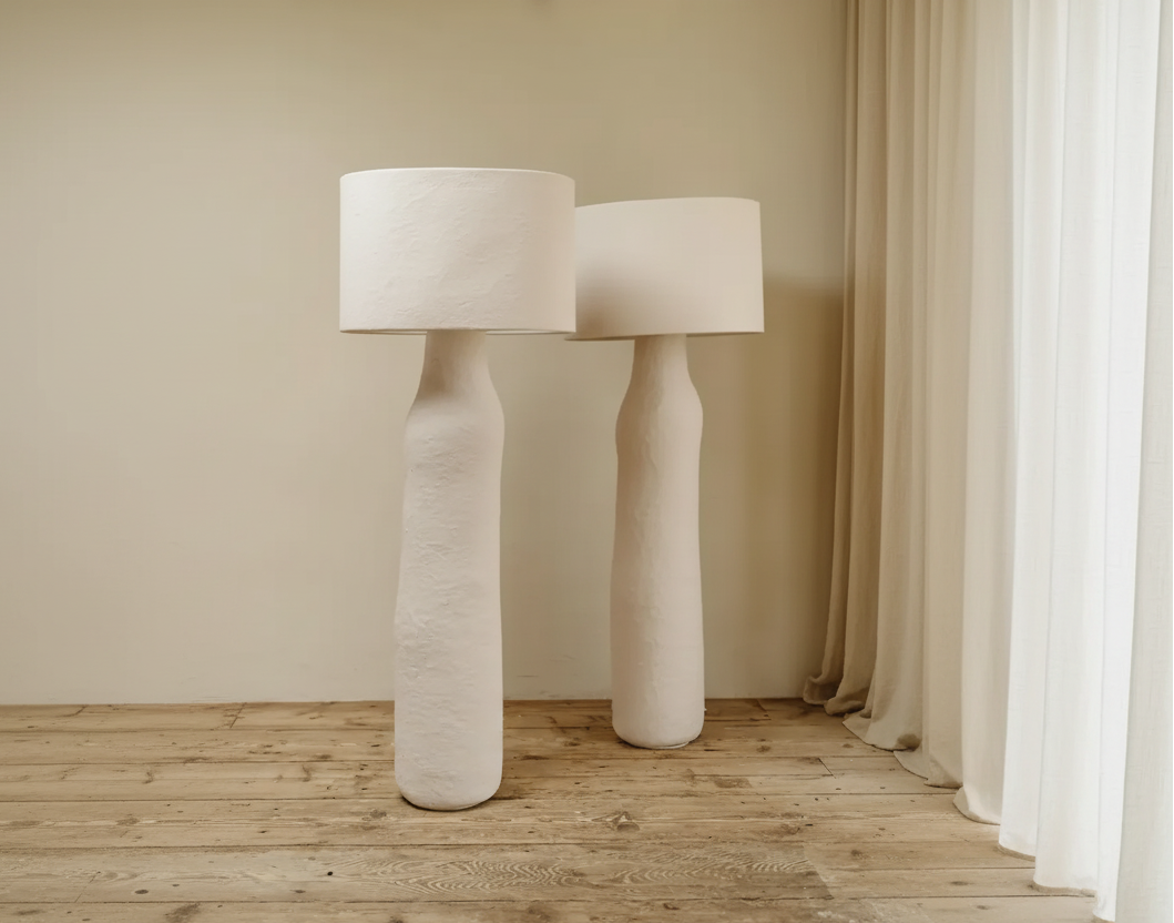 Resin Floor Lamp 148cm | Wabi-sabi Sculptural Stone-look Minimalist Living Room & Entryway Casalolalights Luxury Lamps