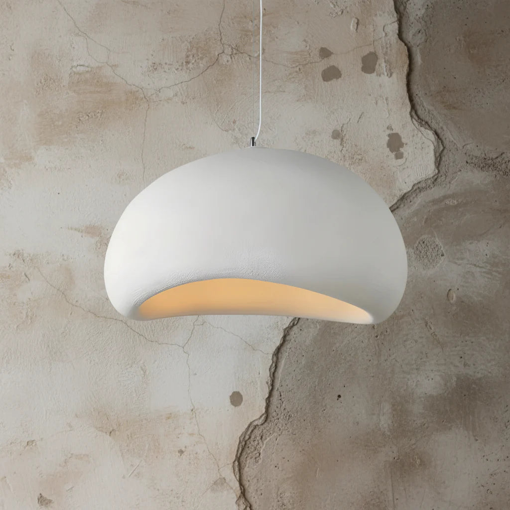 Wabi-sabi Pendant Light 20-80cm | Organic Cast-resin Sculptural Lamp Japandi Minimalist Dining & Foyer Casalolalights