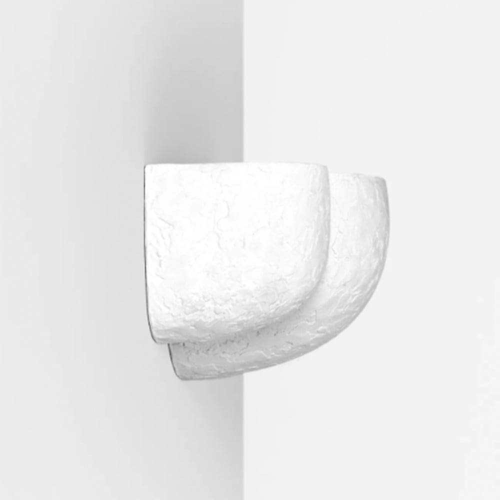 Wabi-sabi Plaster Wall Sconce – Sculptural Light for Hallway & Bedroom - Sconces
