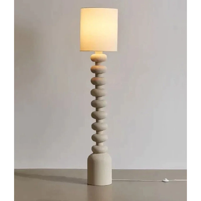 Stacked Sculptural Resin Floor Lamp | Dimmable Modern Accent Light