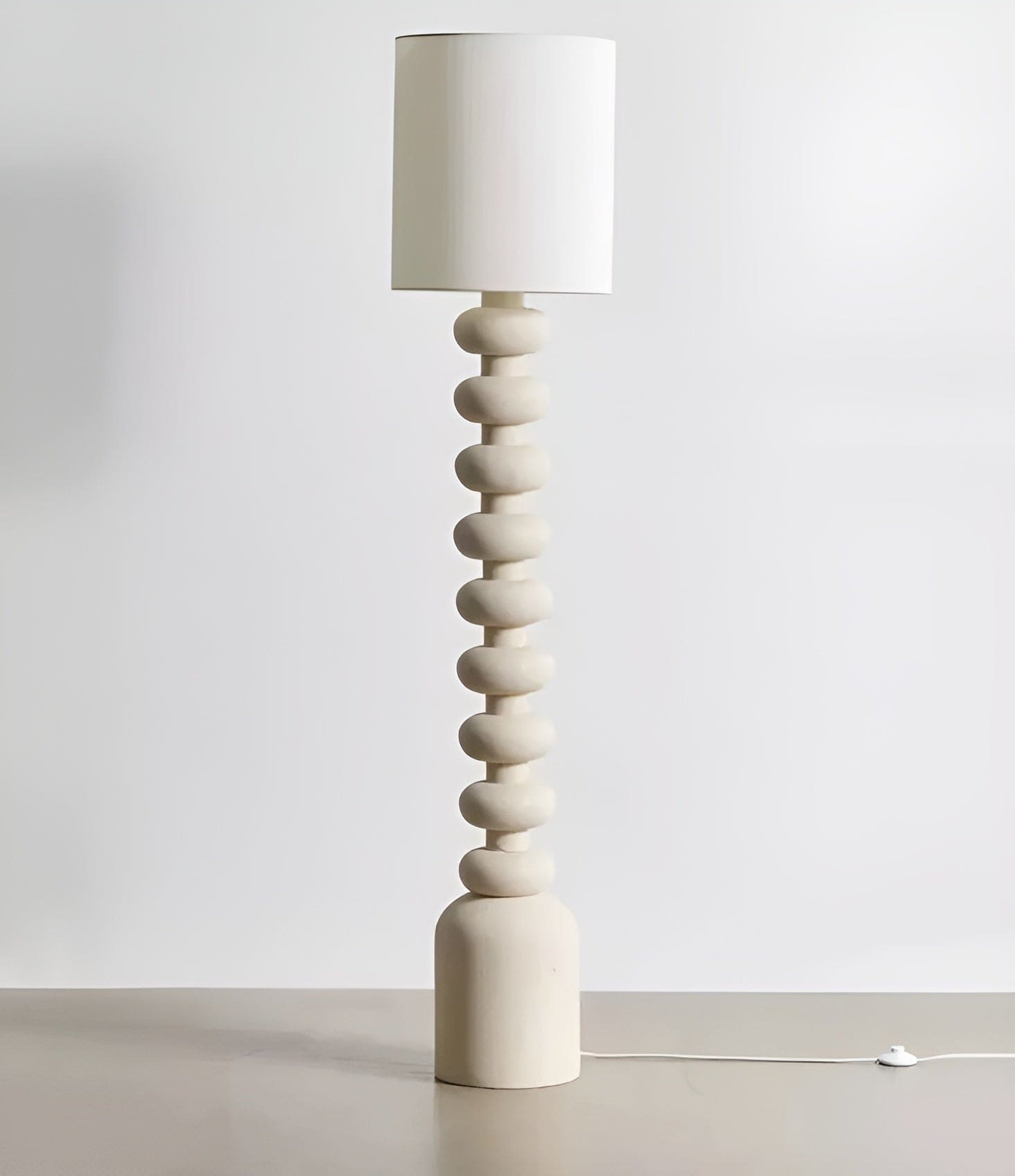 Stacked Sculptural Resin Floor Lamp | Dimmable Modern Accent Light - Lamps