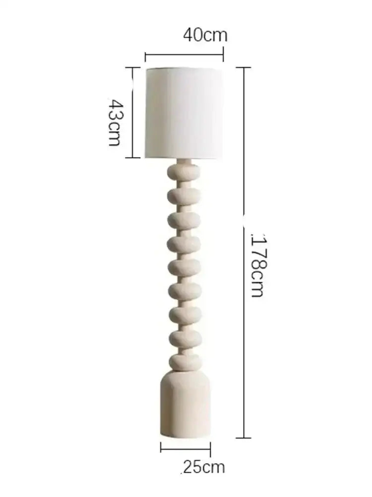 Stacked Sculptural Resin Floor Lamp | Dimmable Modern Accent Light - Lamps