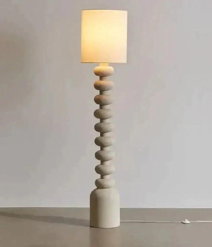 Stacked Sculptural Resin Floor Lamp | Dimmable Modern Accent Light - Lamps