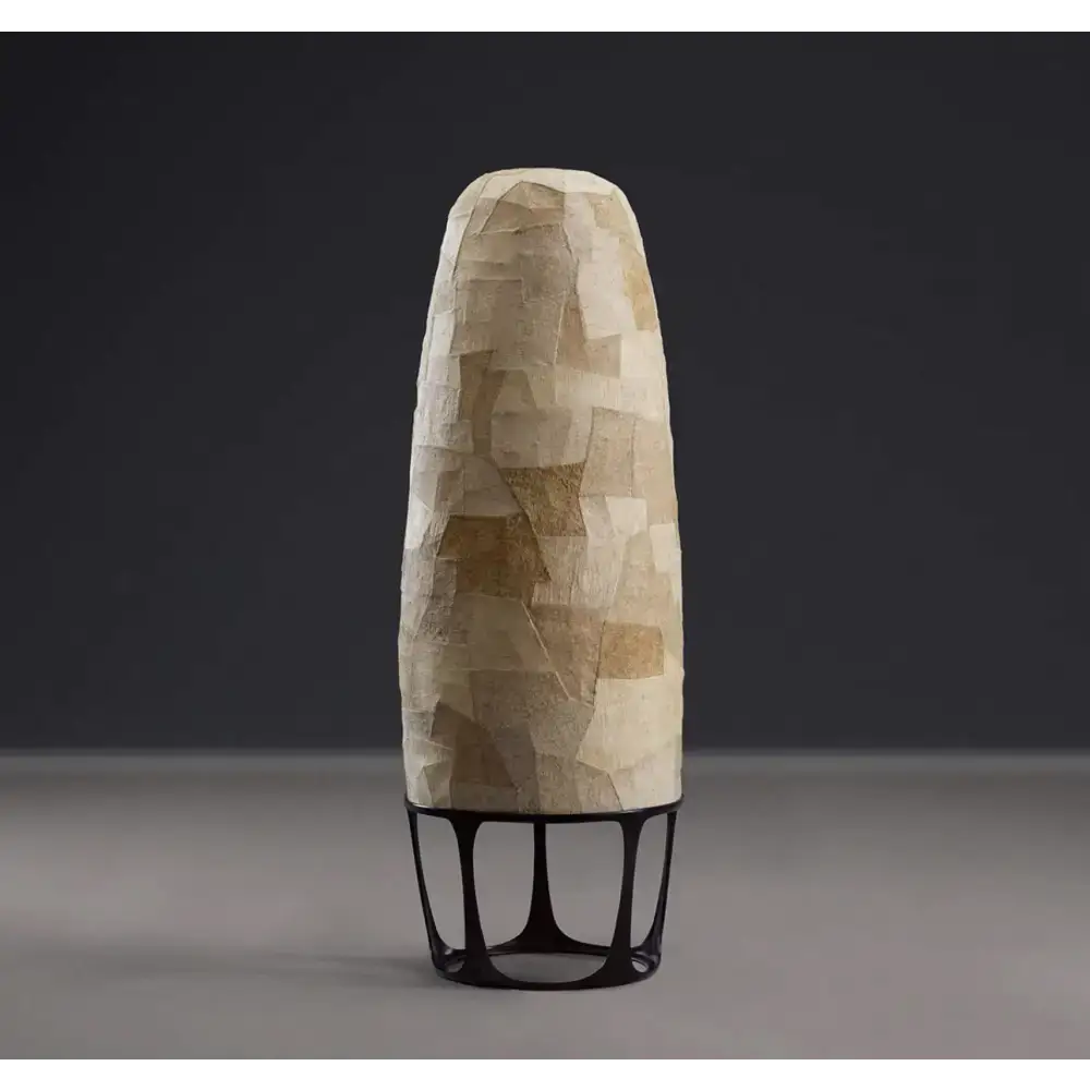 Wabi-sabi Sculptural Tall Table Lamp | Organic Form Lamp - Floor Lamps