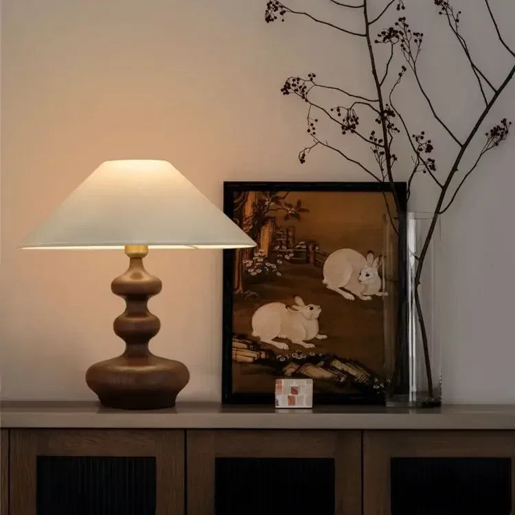 Wabi Sabi Table Lamp for Quiet Luxury Interior Homes