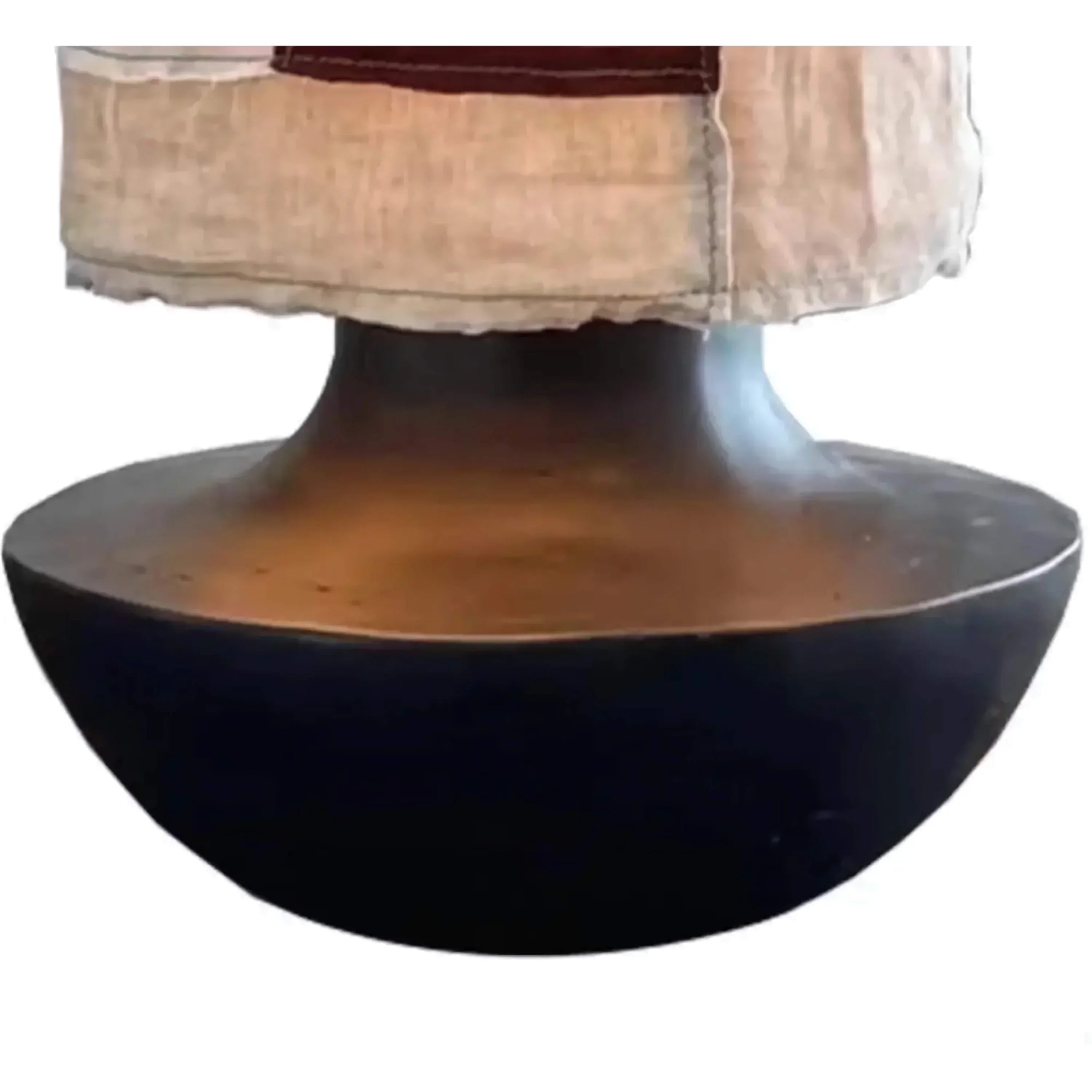 Wabi Sabi Ceramic Table Lamp | Hand Dyed Fabric Shade