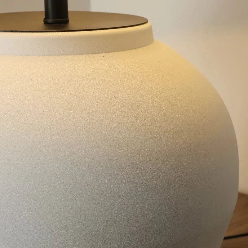 Wabi-sabi Table Lamps Hislin Series | Black and White Available | Ceramic Lamp Minimalist Tones