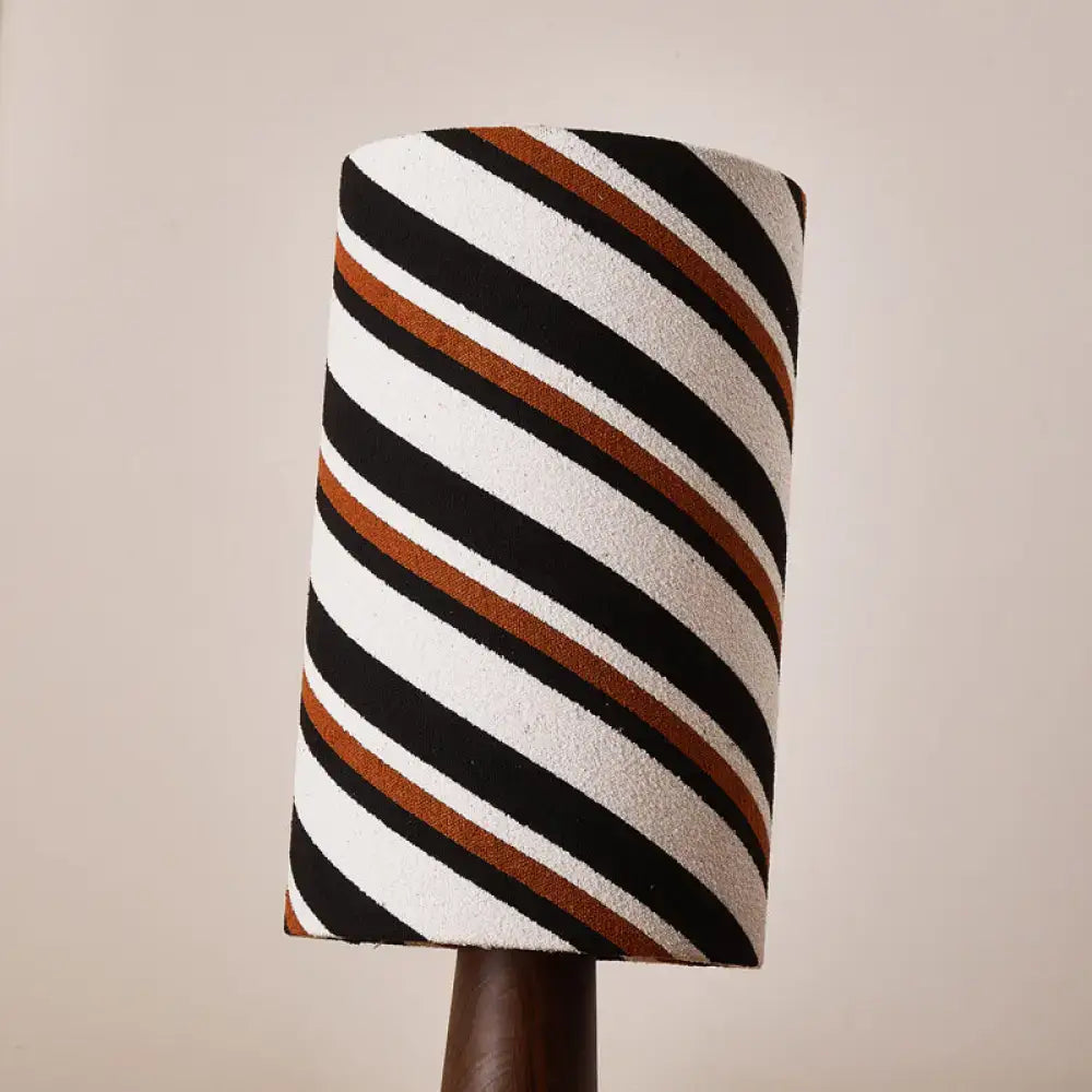 Tapered Walnut Column Floor Lamp | Japandi Dimmable Lighting - Lamps