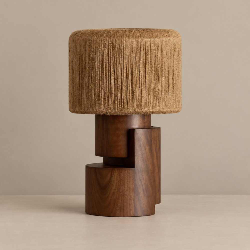 Walnut Table Lamp