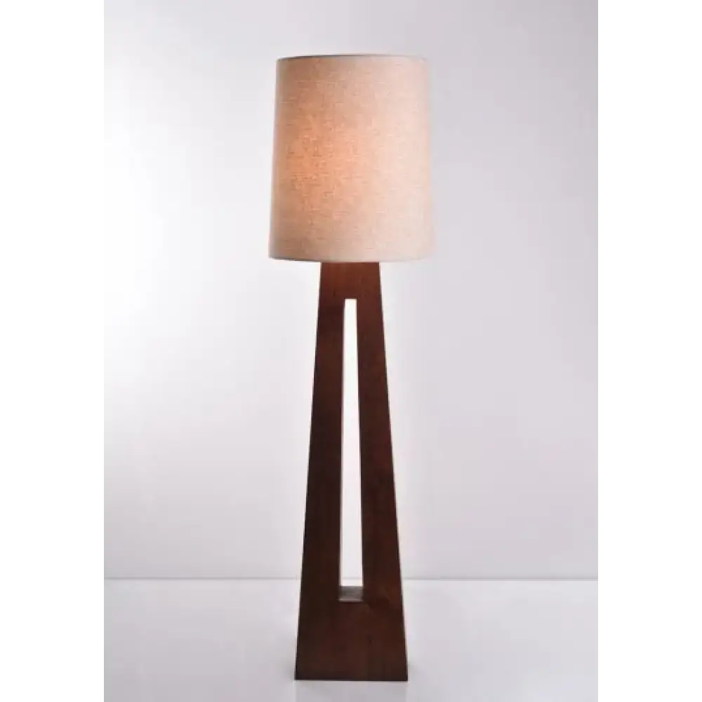 Walnut Split-column Floor Lamp | Japandi Modern Task Lighting - Lamps