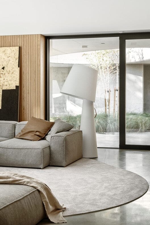 Decorative Floor Lamps for Living Room Bedroom Hotel Restaurants - White Fabric