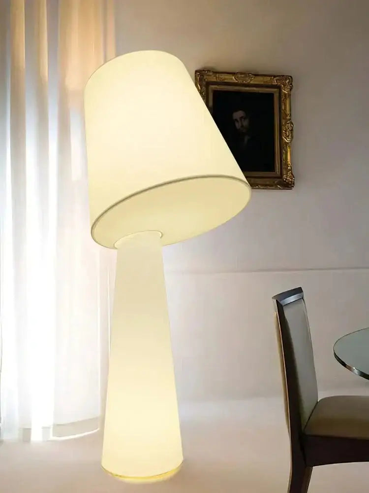 Decorative Floor Lamps for Living Room Bedroom Hotel Restaurants - White Fabric