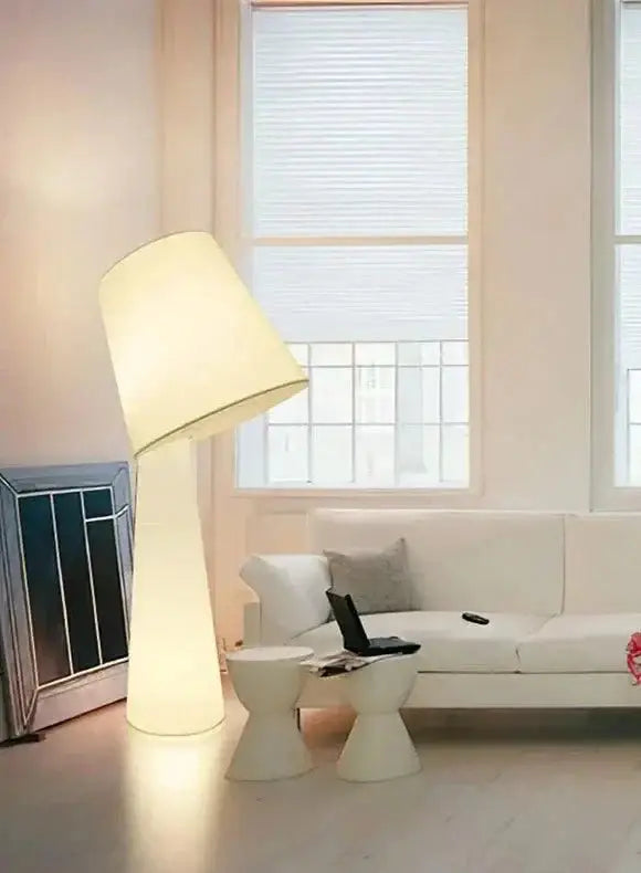 Decorative Floor Lamps for Living Room Bedroom Hotel Restaurants - White Fabric