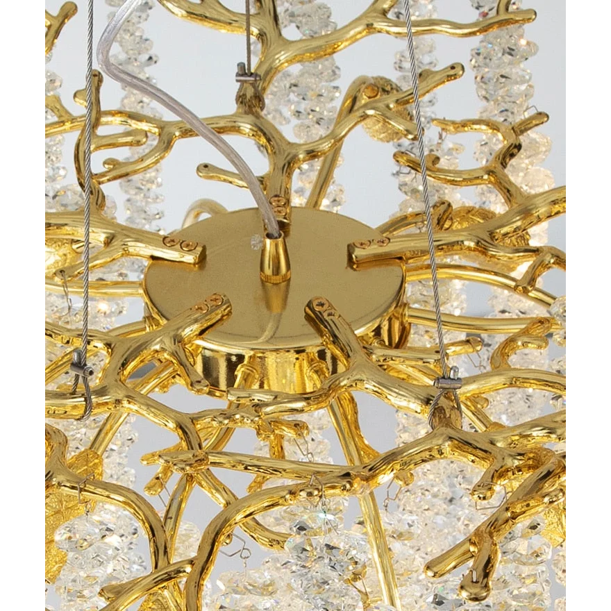 Crystal Chandelier 46-180cm | Round Cascading K9 Statement Light Dining Room & Living Casalolalights Luxury Lamps