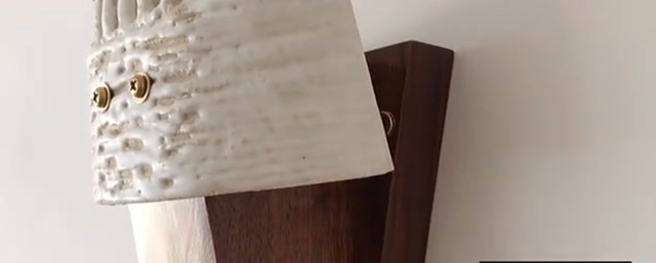 Wood Ceramic Wall Lamp for Modern Minimalist Interiors - Sconces
