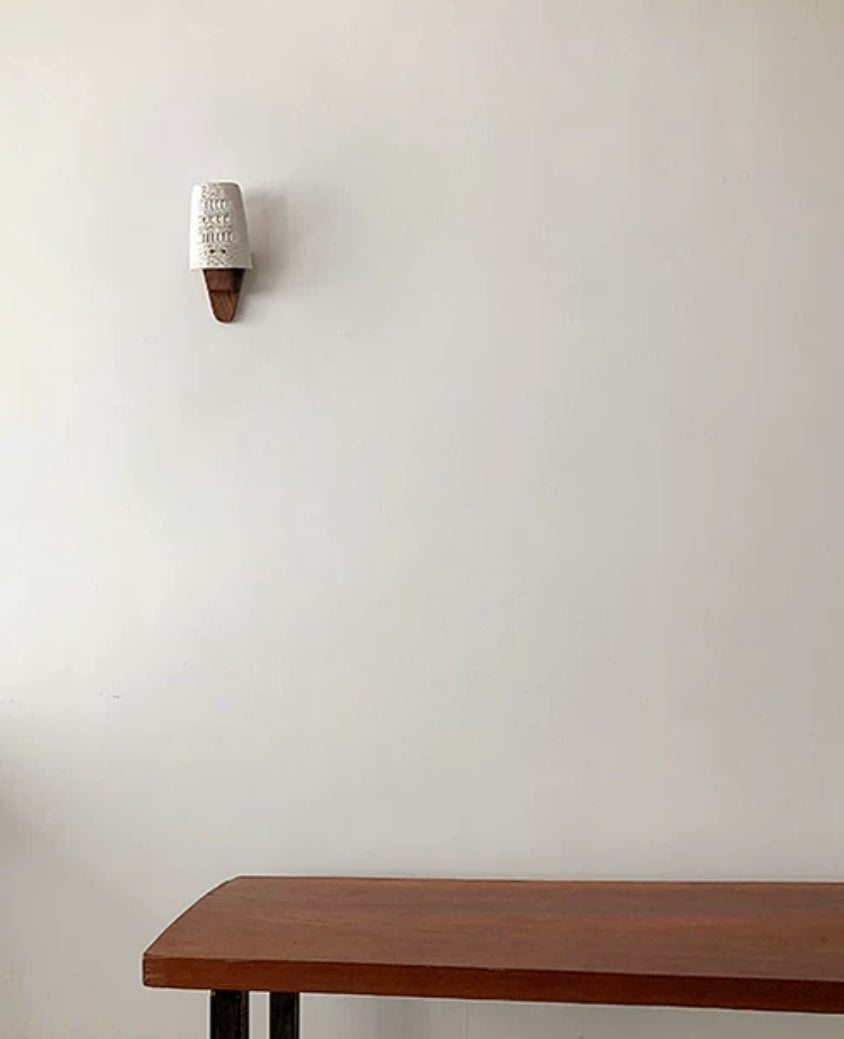 Wood Ceramic Wall Lamp for Modern Minimalist Interiors - Sconces