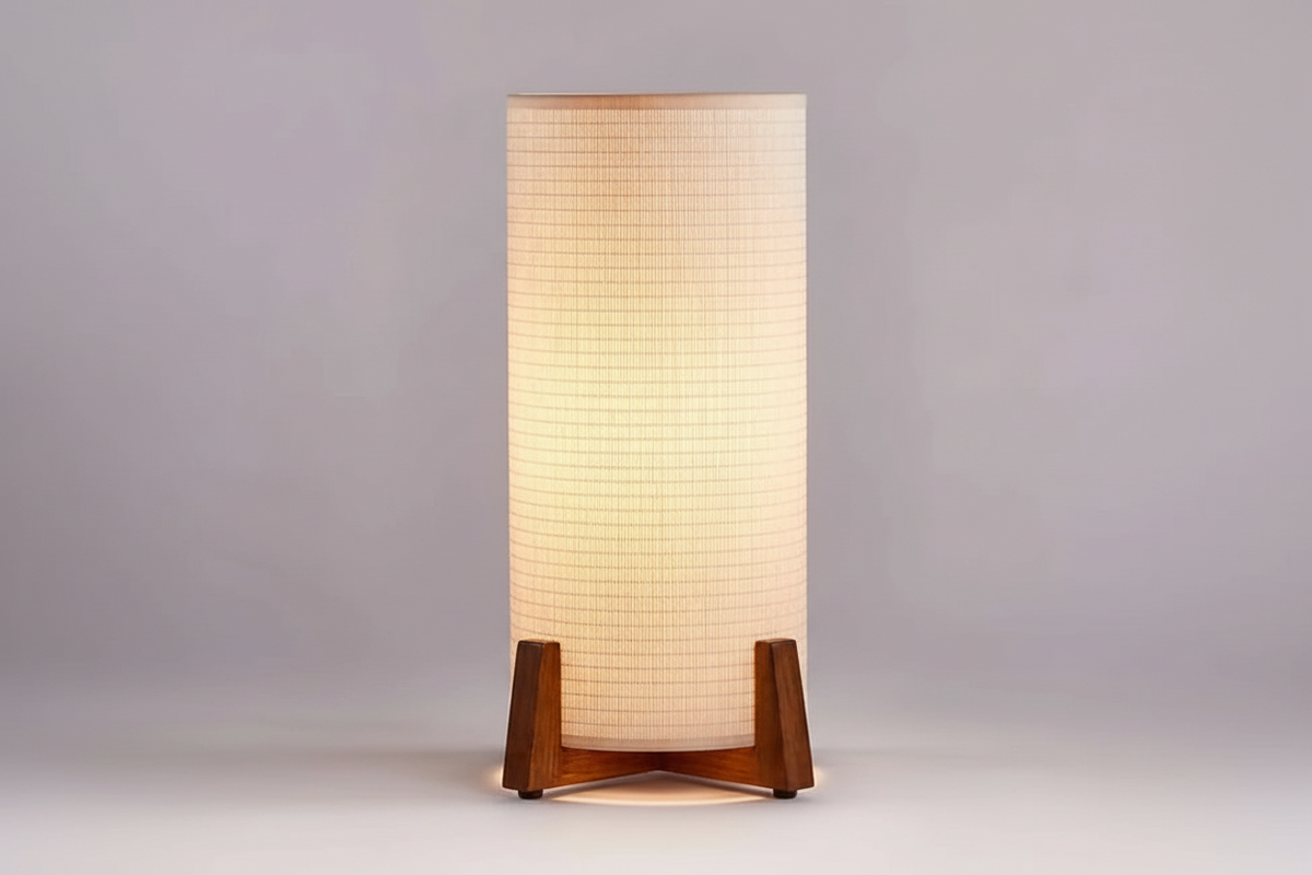Wood Table Lamp or Floor with Linen Shade for Bedroom and Living Room | Japandi Dimmable Option Casalola Lights Luxury