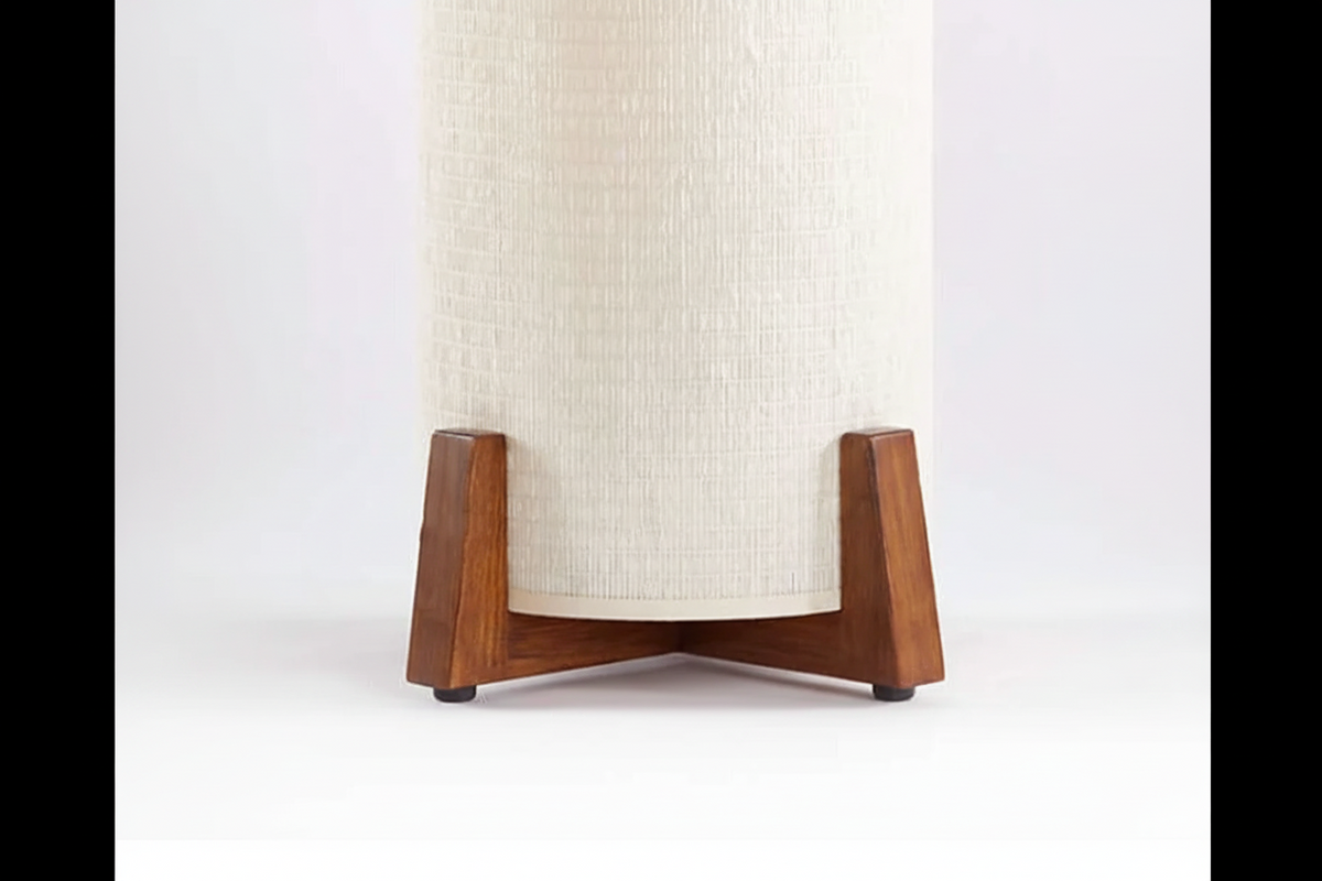 Wood Table Lamp or Floor with Linen Shade for Bedroom and Living Room | Japandi Dimmable Option Casalola Lights Luxury