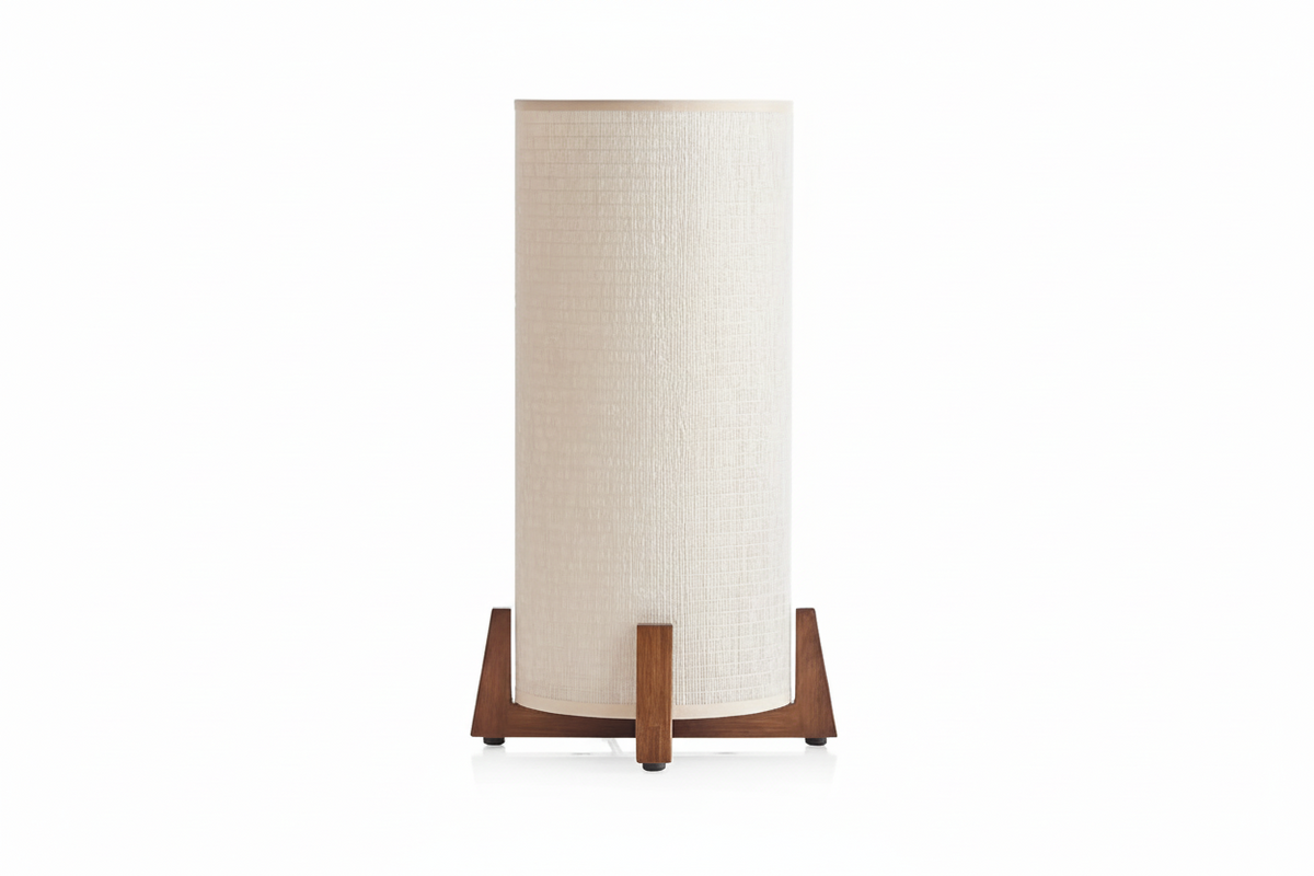 Wood Table Lamp or Floor with Linen Shade for Bedroom and Living Room | Japandi Dimmable Option Casalola Lights Luxury