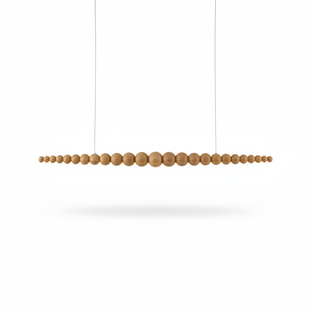 Wooden Beads Bar Pendant Lighting | Modern Led Kitchen Island Dining Room | Casalola Casalolalights Luxury Lamps
