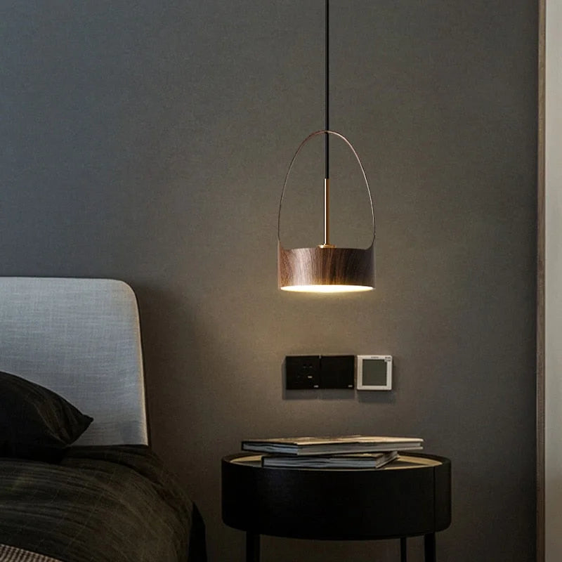 Minimalist Hanging Light Fixtures | Brown Bedroom | Casalola
