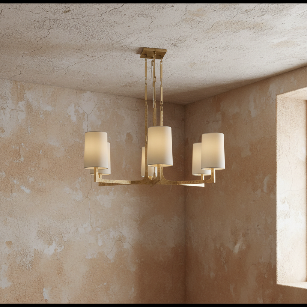 Living Room Chandelier Brass – Large Multi Arm Linen Shade Led Pendant Casalolalights Luxury Lamps for Interior