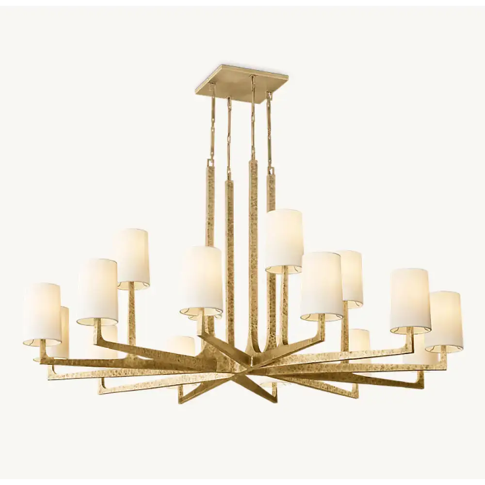 Architectural 16-light Chandelier | Black Commercial-grade Iron Fixture - Chandeliers